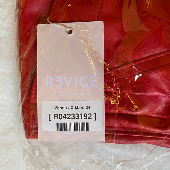 Revice Denim Venus Flares, Mars Red size 24 NWT - Picture 5 of 5